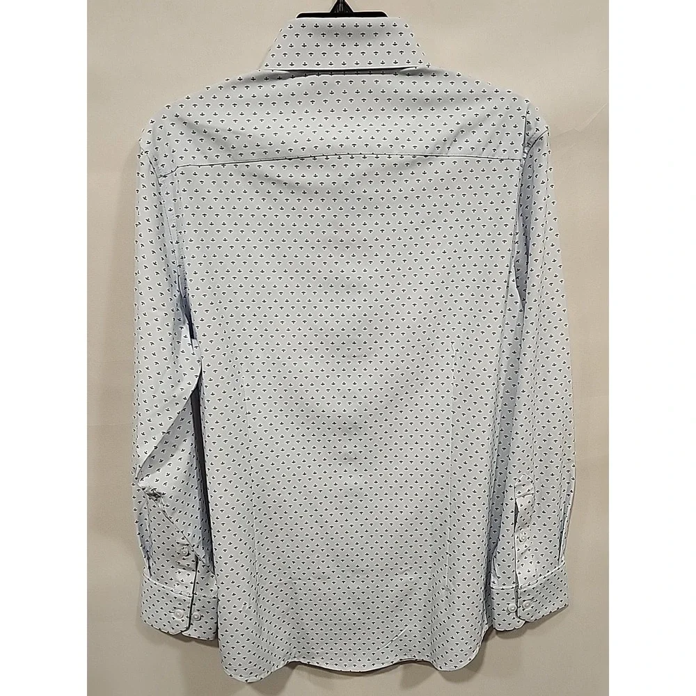 NWT Mizzen and Main Leeward Dress Shirt‎ Mens S Long-sleeved Blue MSRP $138